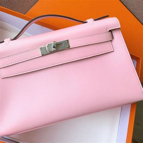 hermes kelly pochette rose sakura|Hermes Kelly Pochette Rose Sakura Swift Palladium .